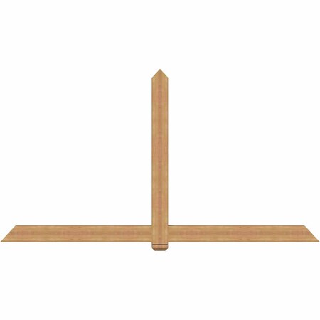 Ekena Millwork Eugene Smooth Timber Gable Bracket, Western Red Cedar, 108"W x 58"H x 3 1/2"D x 5 1/2"F, 13/12 Pitch GBW108X58X0406EUG00SWR